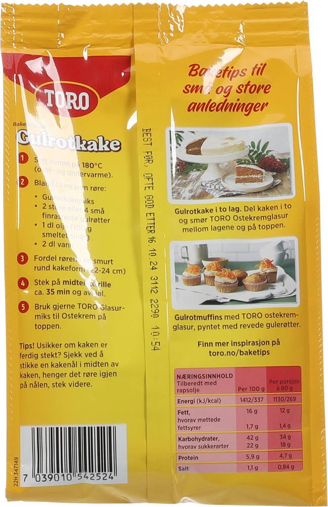 Toro Gulrotkake