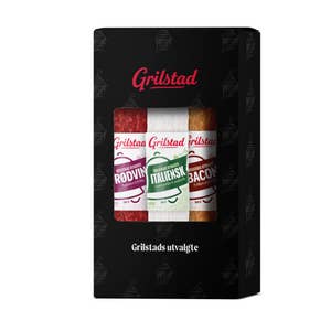 Grilstad Gaveeske spekepølser Helpølser 3x240g