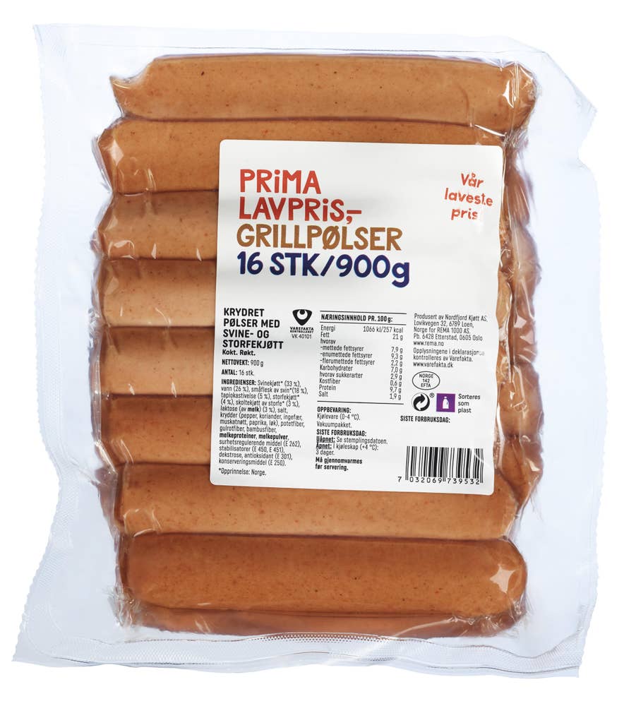Prima Lavpris Grillpølse