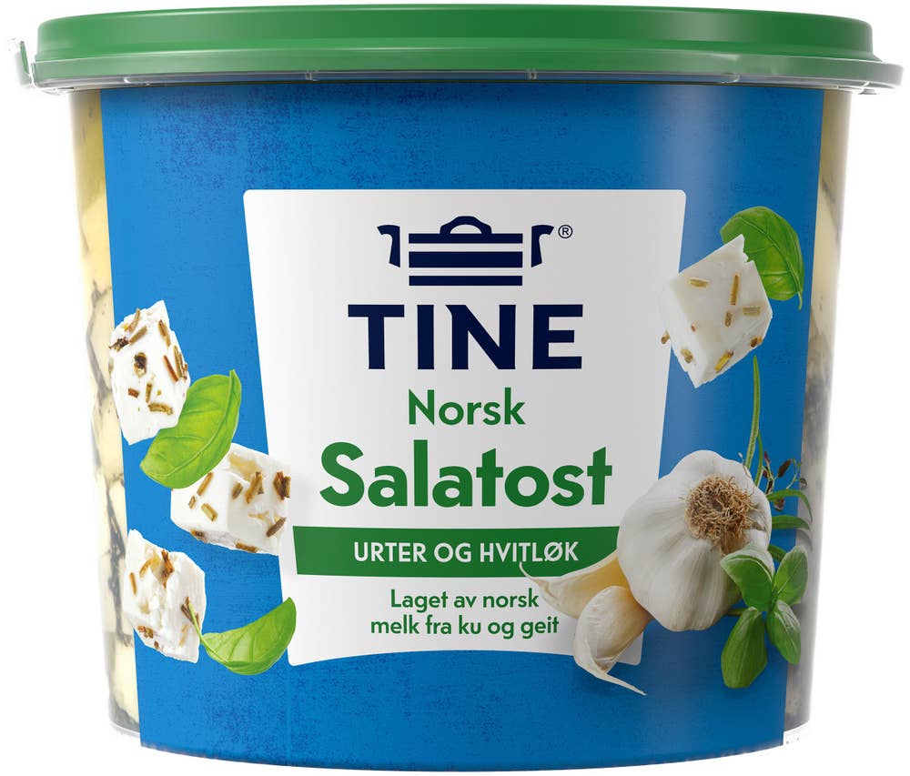 TINE Salatost Urter og hvitløk