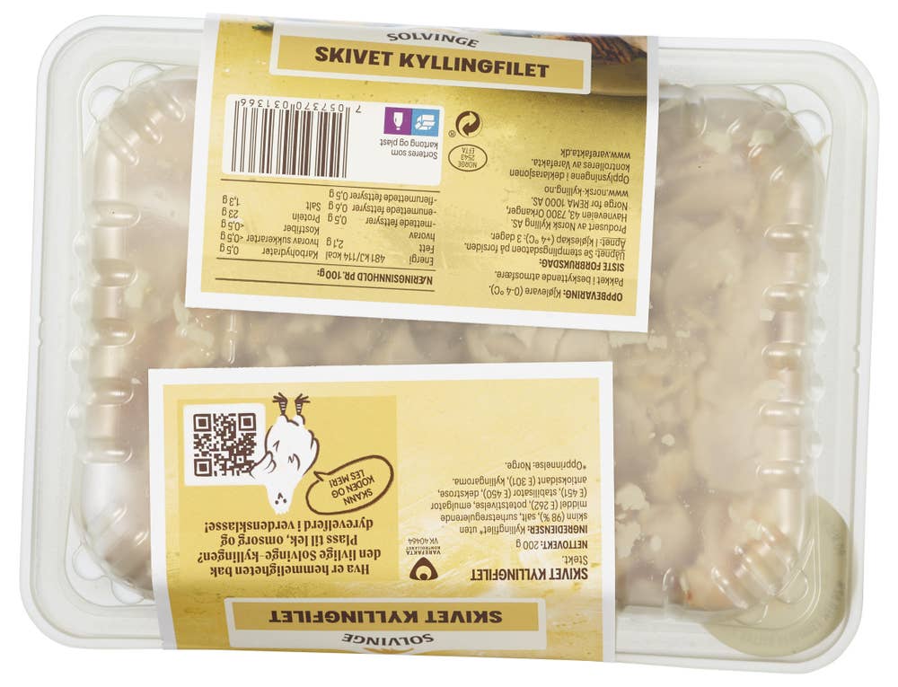 Solvinge Skivet kyllingfilet Naturell
