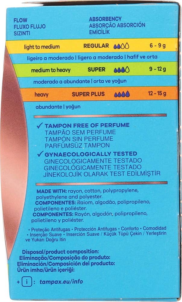 Tampax Tamponger med applikator Pearl Compak, 16 stk