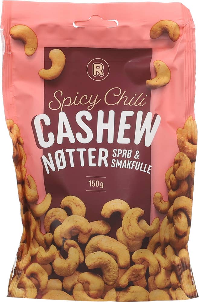 R Spicy cashewnøtter Med chili pepper