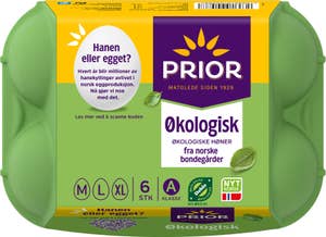 Prior Økologiske egg Str M/L/XL