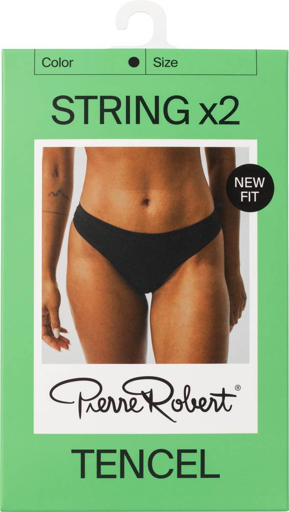 Pierre Robert String i tencel Sort, str L