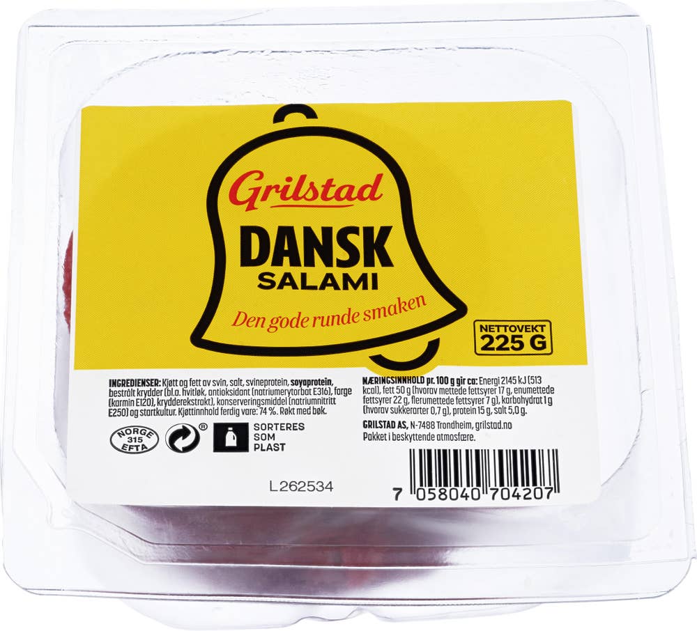 Grilstad Dansk salami Skivet