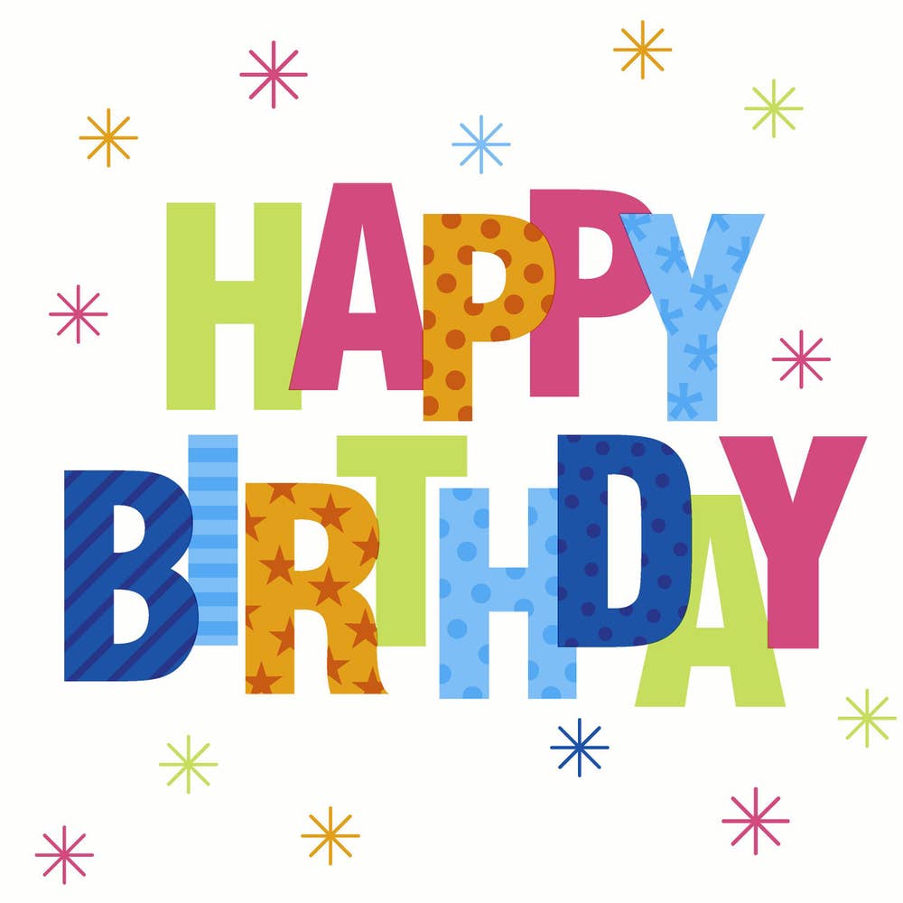 Duni Servietter Birthday Stars 3 lag, 33x33cm