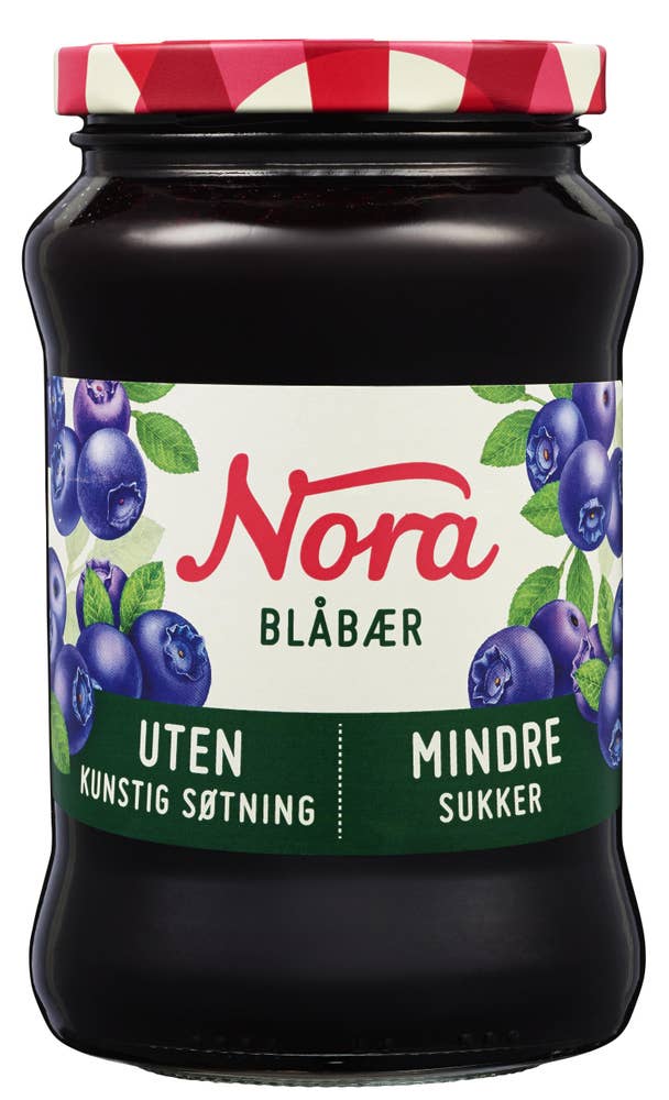NORA Blåbærsyltetøy mindre sukker