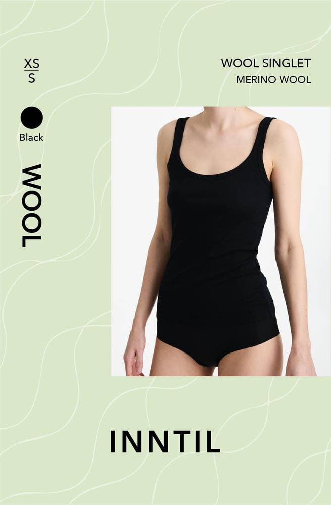 Inntil Ullsinglet Sort, str XS-S