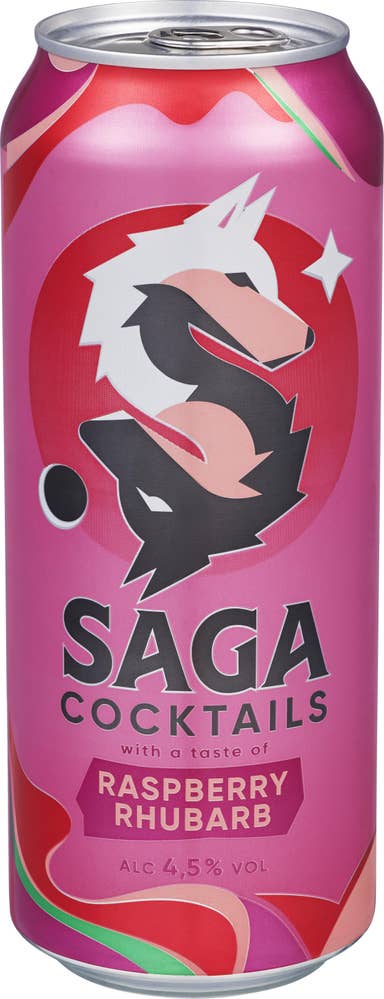 SAGA Cocktail Raspberry & Rhubarb