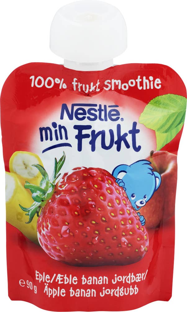 Nestlé Min Frukt eple, banan og jordbær Fra 6 mnd
