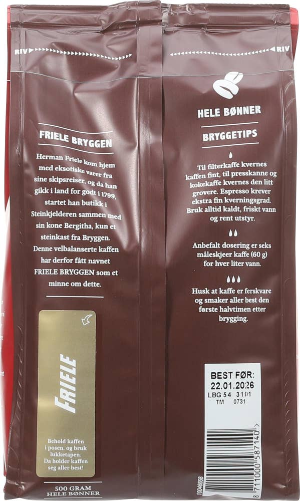 Friele Bryggen mellombrent Hele bønner