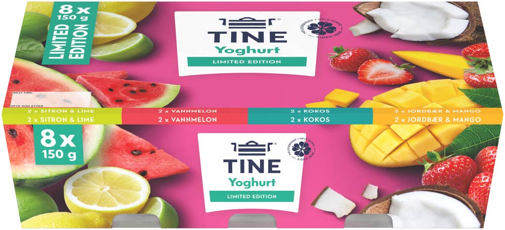TINE Yoghurt sesong vår og sommer 8 x 150g