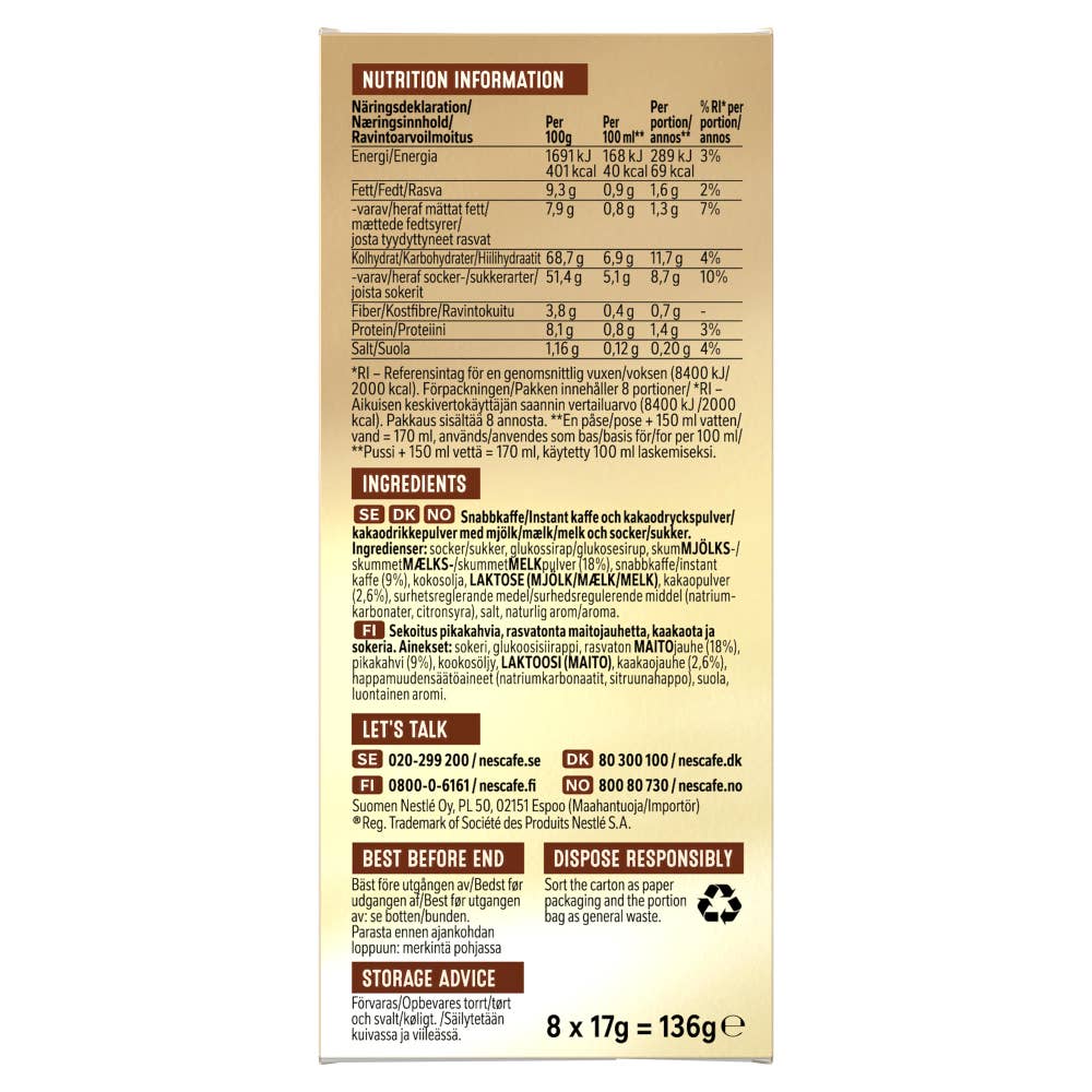 Nescafé Mocha 8 poser