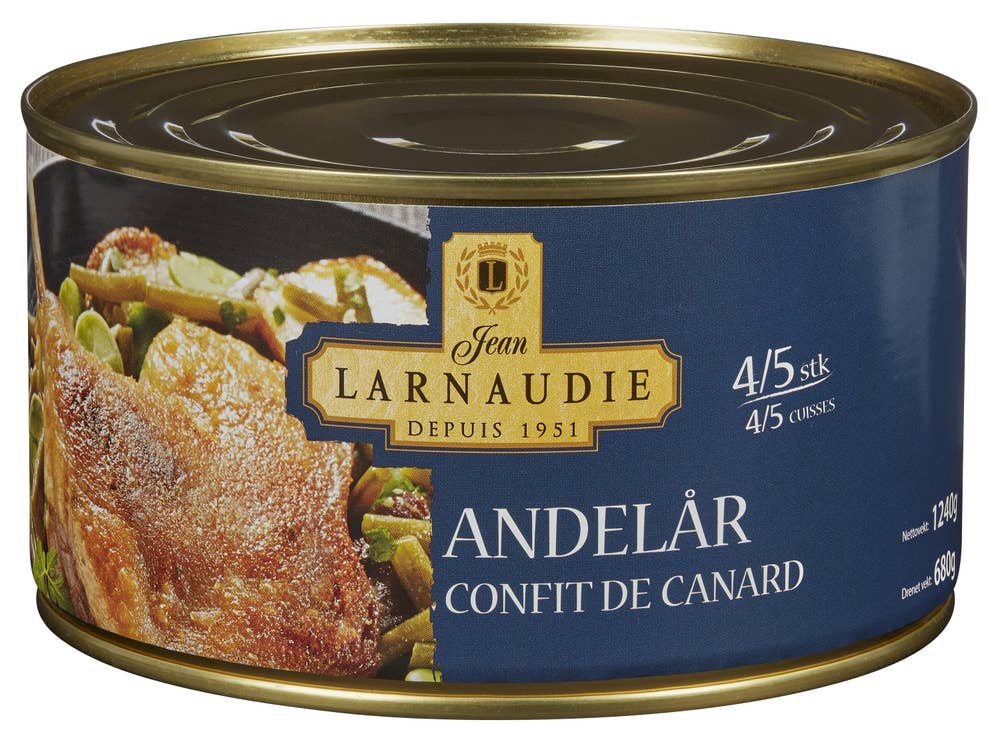 Larnaudie Confit de Canard Andelår, 4-5 stk