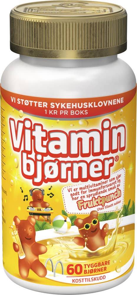 Vitaminbjørner® Vitaminbjørner fruktpunch 60stk