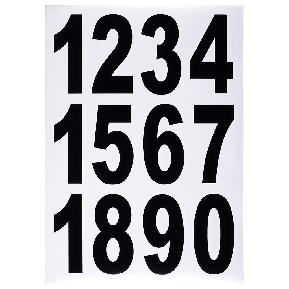 Clas Ohlson Klistremerker i Svart Tall