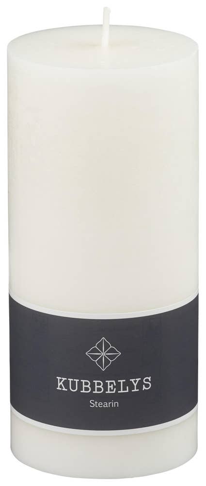 Kubbelys stearin hvit 7x15cm
