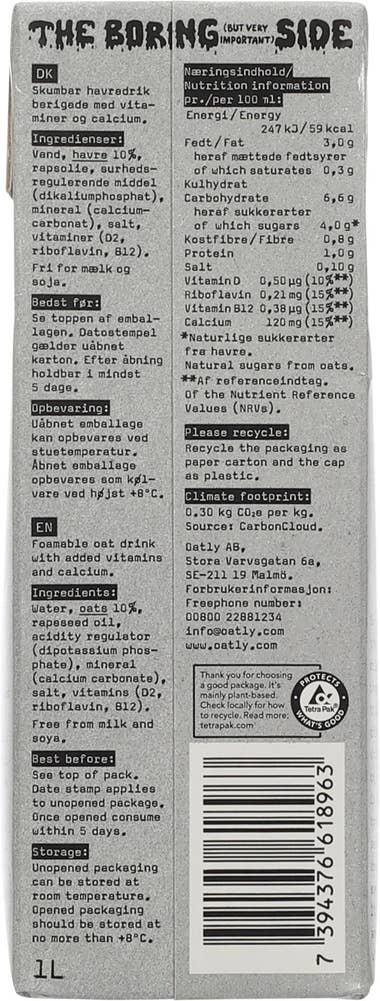 OATLY Havredrikk barista edition