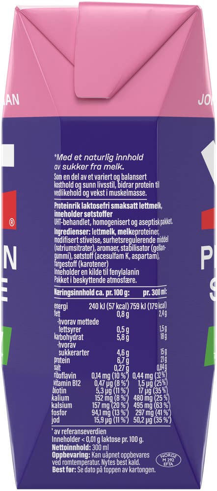 TINE Yt proteinshake Jordbær og banan