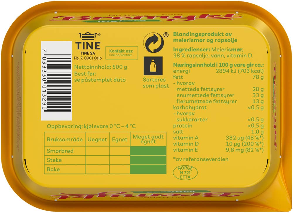 TINE Bremykt mykere