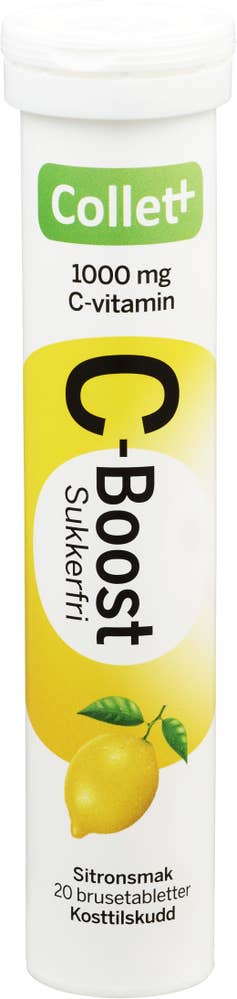 Collett Brusetablett C-boost Sitron C-vitamin 1000 mg