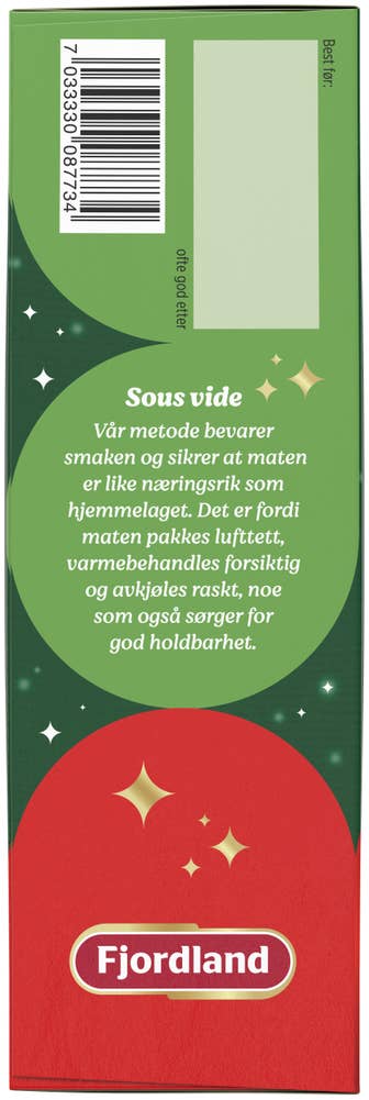 Fjordland Pinnekjøtt Med vossakorv, kålrotstappe og poteter