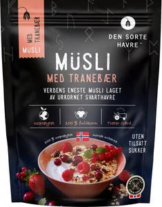Den Sorte Havre Müsli med tranebær