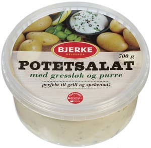 Bjerke Spekemat Potetsalat med gressløk og purre
