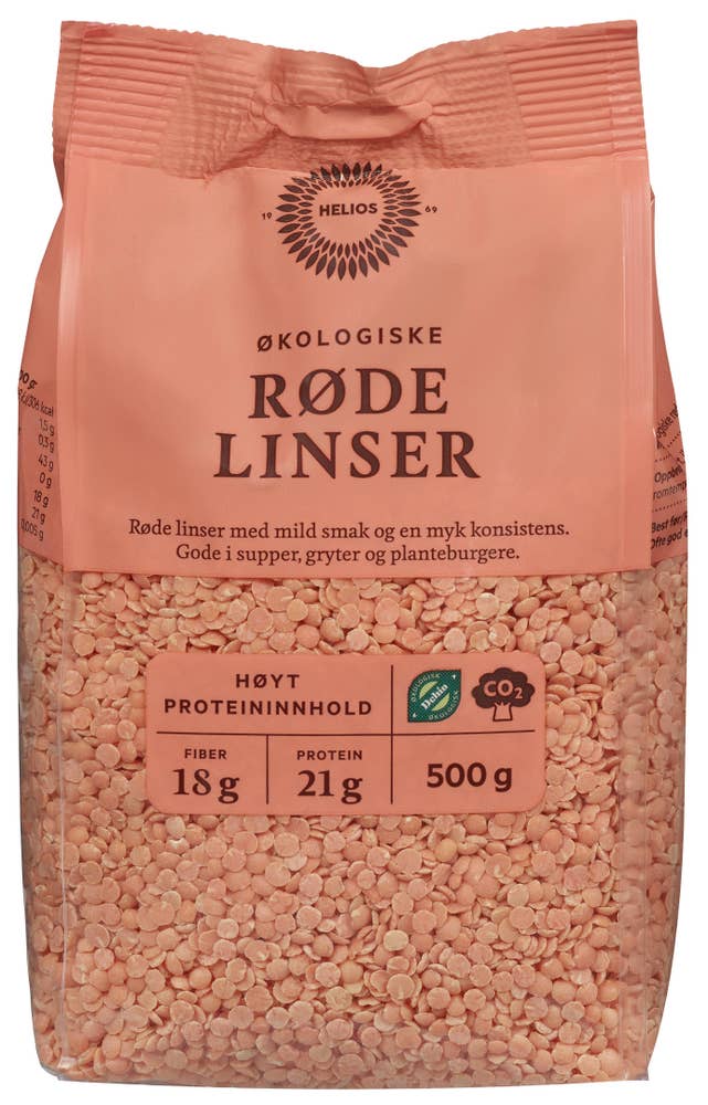 Helios Røde linser tørre Økologisk