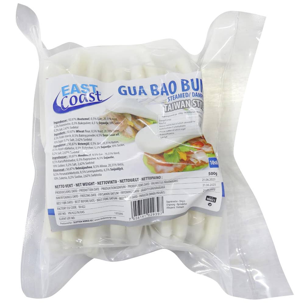 East Coast Gua Bao Buns 50G x 10 stk