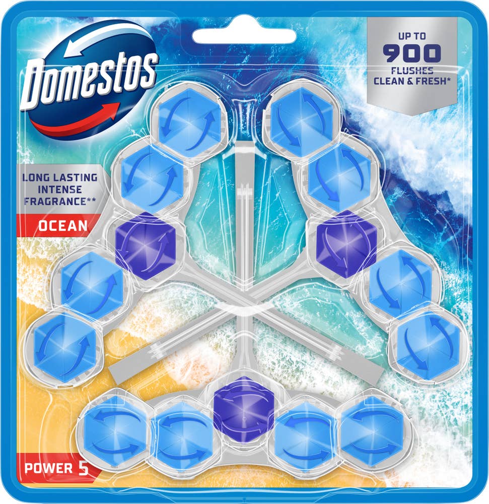 Domestos WC Block Power 5 Ocean 3pk