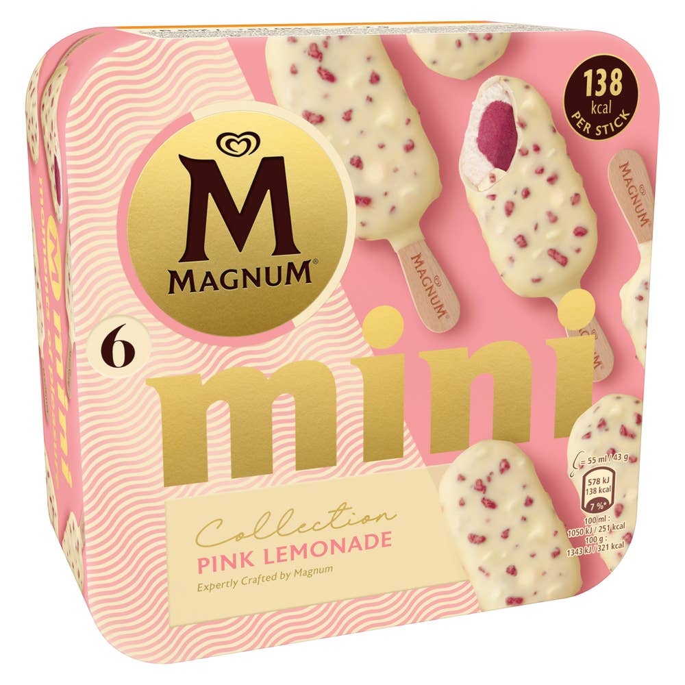 Magnum Mini pink lemonade 6 stk