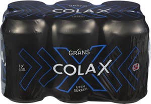 Grans Cola X Uten Sukker 6 x 0,33L