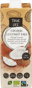 True Life Økologisk kokosmelk 18%, Tetrapak