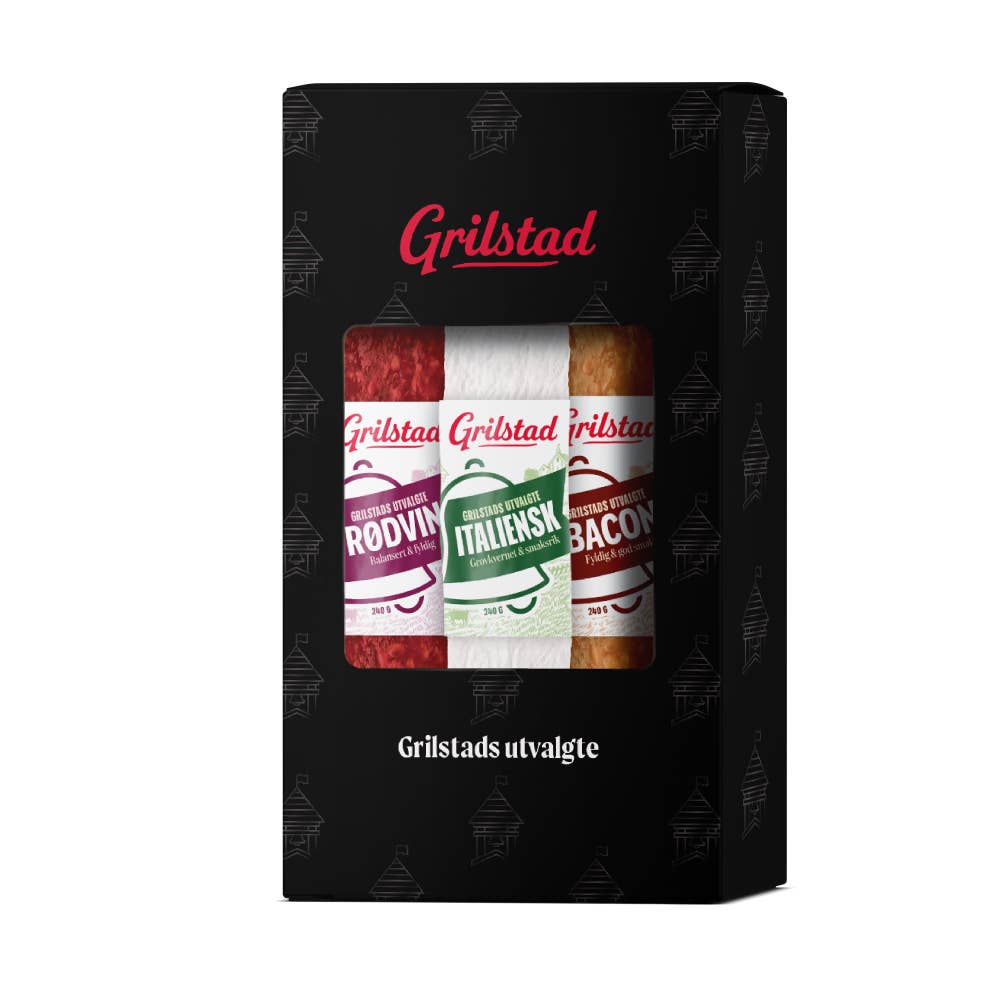 Grilstad Gaveeske spekepølser Helpølser 3x240g