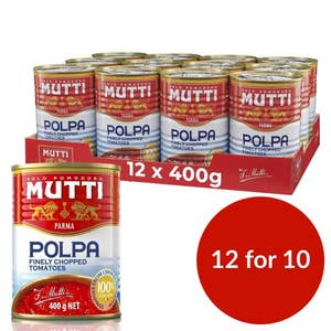 Mutti 2 gratis - Mutti tomater finhakkede polpa brett 12 for 10, 12x400g