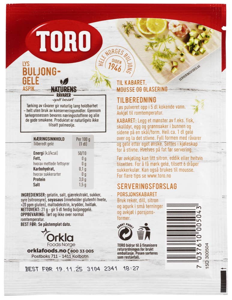 Toro Lys buljonggelé