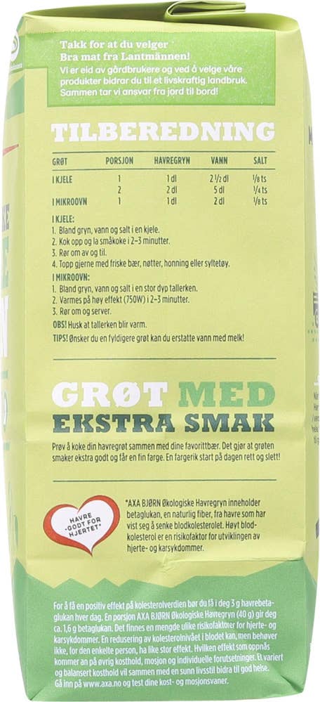 Axa Økologiske havregryn Lettkokte