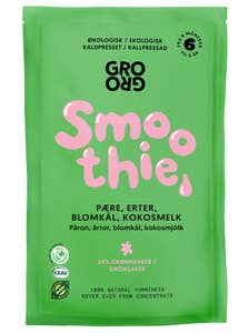 Grogro Smoothie med pære og erter Fra 6 mnd, Økologisk