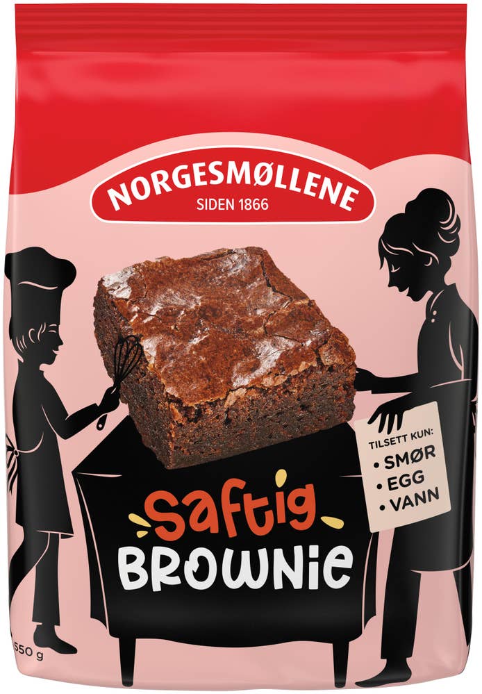 Norgesmøllene Saftige brownies