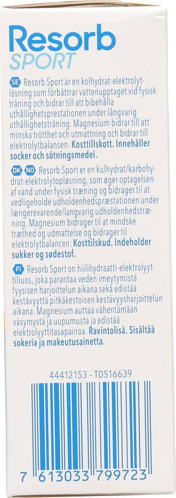 Resorb Sport Væskeerstatning med sitrussmak og magnesium