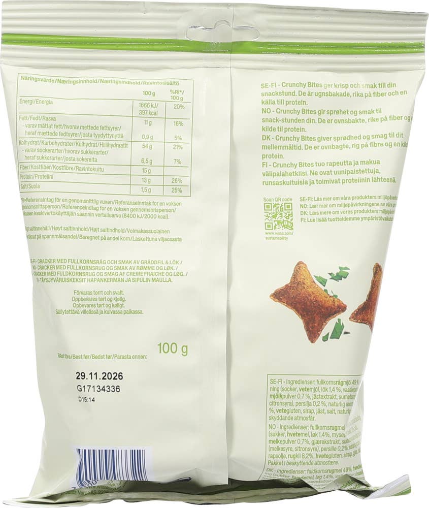 Wasa Crunchy Bites Sour Cream & Onion