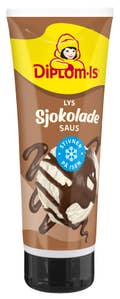 Diplom-Is Lys sjokoladesaus Stivner På Isen
