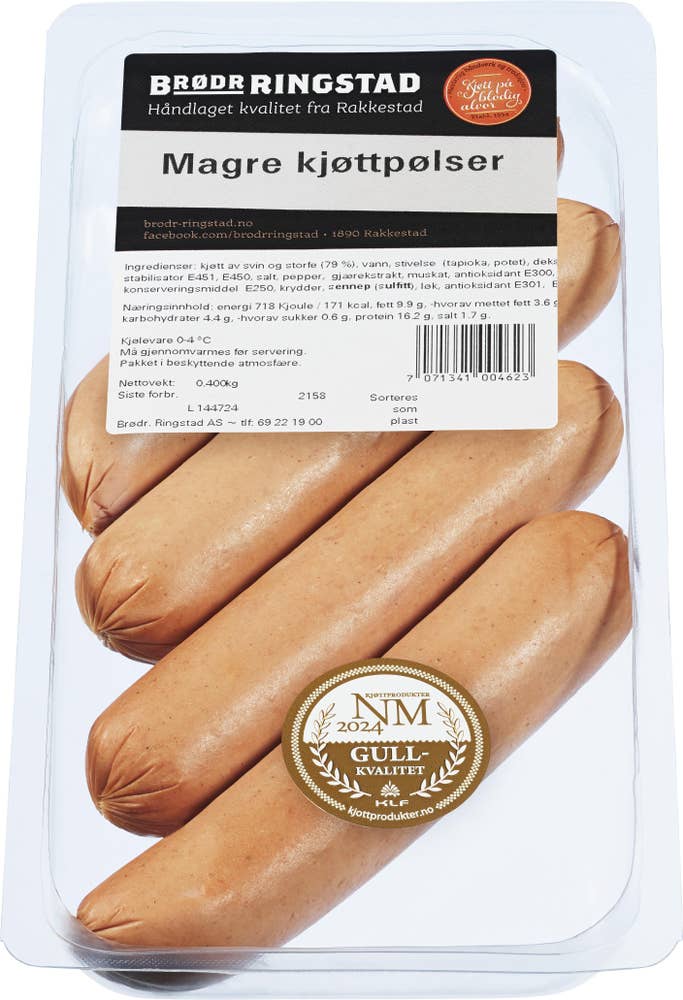 Brødr Ringstad Magre kjøttpølser