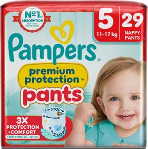 Pampers Buksebleie Premium protection Str. 5, 11-17 kg