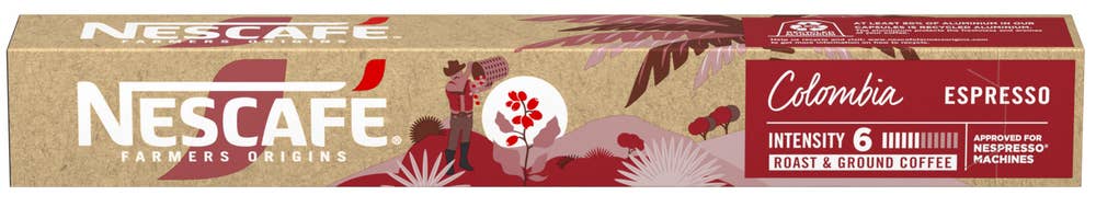 Nescafé Colombia espresso 10 stk Intensitet 6