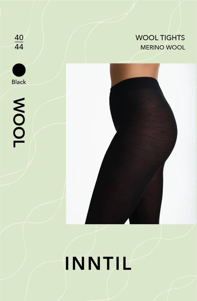 Inntil Ullstrømpebukse Sort, str 40-44