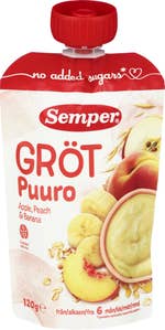 SEMPER Grøt med eple og fersken Fra 6 mnd