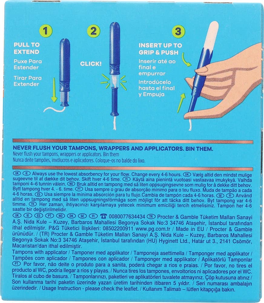 Tampax Tamponger med applikator Pearl Compak, 16 stk